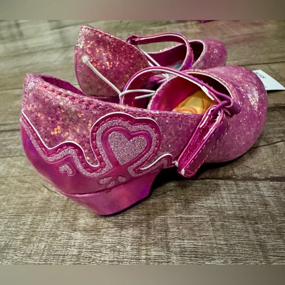 Disney Princess Toddler Girl Mary Jane Shoes Purple Glitter‎ Size 6 NIB